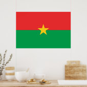 Flagge von Burkina Faso Poster (Küche)