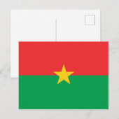 Flagge von Burkina Faso Postkarte (Vorne/Hinten)