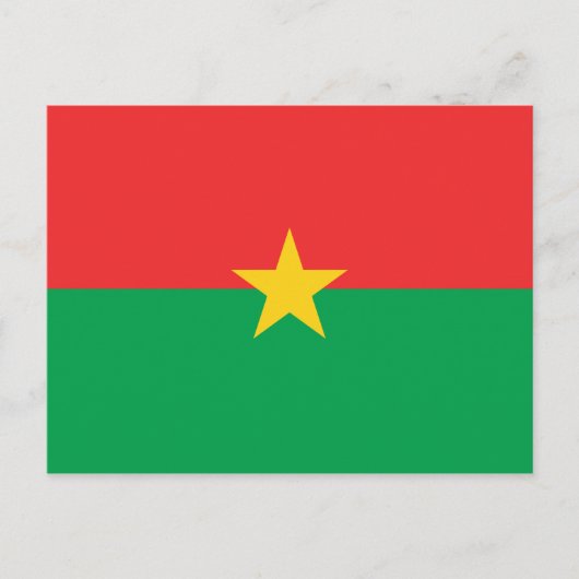 Flagge von Burkina Faso Postkarte (Vorderseite)