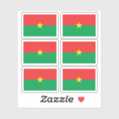 Flagge von Burkina Faso - Sammlung Stickers Aufkleber (Blatt)