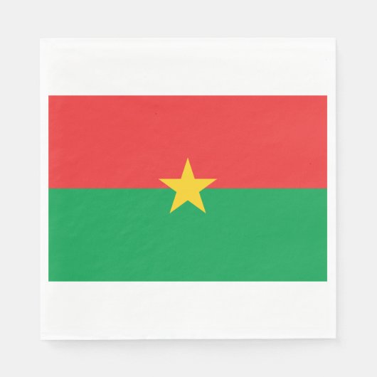 Flagge von Burkina Faso Serviette (Vorderseite)