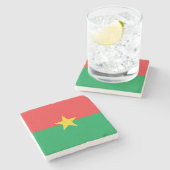 Flagge von Burkina Faso Steinuntersetzer (Seitenansicht)