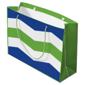 Flagge von Burlington, Vermont Große Geschenktüte (Rückseite Schrägansicht)