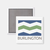 Flagge von Burlington, Vermont Magnet (Vorderseite/Rückseite)