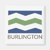 Flagge von Burlington, Vermont Magnet (Vorne)