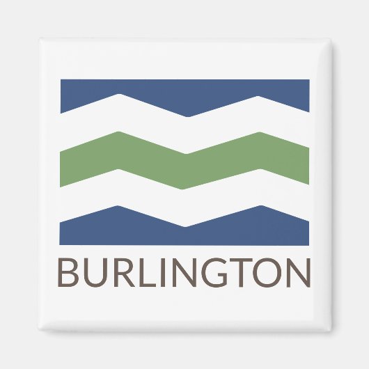 Flagge von Burlington, Vermont Magnet (Vorne)