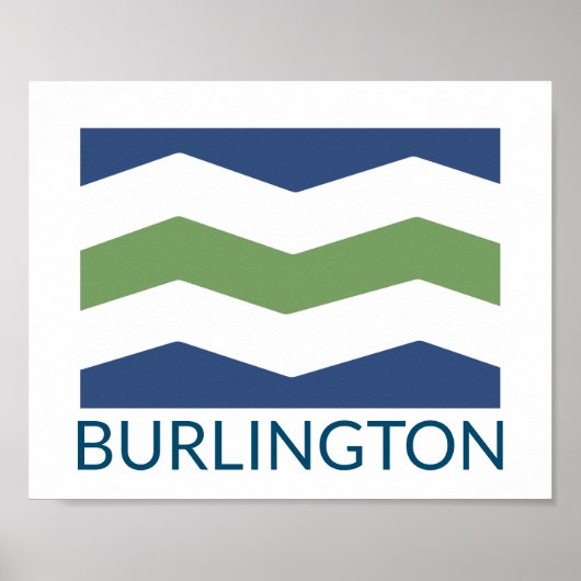 Flagge von Burlington, Vermont Poster (Vorne)