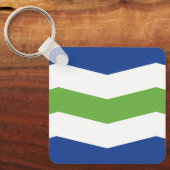 Flagge von Burlington, Vermont Schlüsselanhänger (Vorderseite)