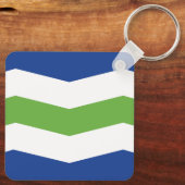 Flagge von Burlington, Vermont Schlüsselanhänger (Rückseite)