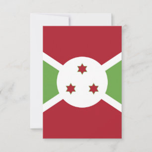 Flagge von Burundi Dankeskarte