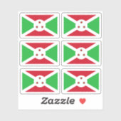 Flagge von Burundi - eine Sammlung Sticker (Blatt)
