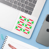 Flagge von Burundi - eine Sammlung Sticker (Laptop mit iPhone)