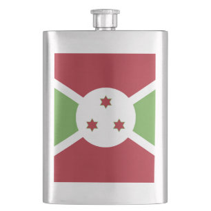 Flagge von Burundi Flachmann