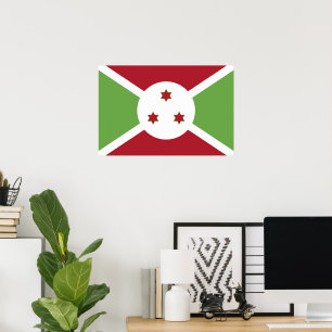 Flagge von Burundi Poster