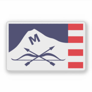 Flagge von Butte, Montana Aufkleber
