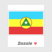 Flagge von Cabinda (Vorschlag der FLEC), Afrika Aufkleber (Blatt)