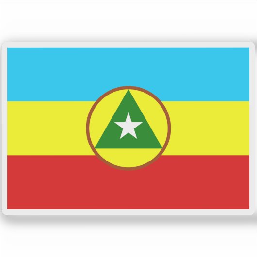 Flagge von Cabinda (Vorschlag der FLEC), Afrika Aufkleber (Vorderseite)