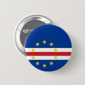Flagge von Cabo (Kap) Verde auf Button (Vorne & Hinten)