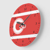 Flagge von Calgary, Alberta Große Wanduhr (Winkel)