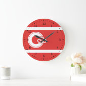 Flagge von Calgary, Alberta Große Wanduhr (Zuhause)