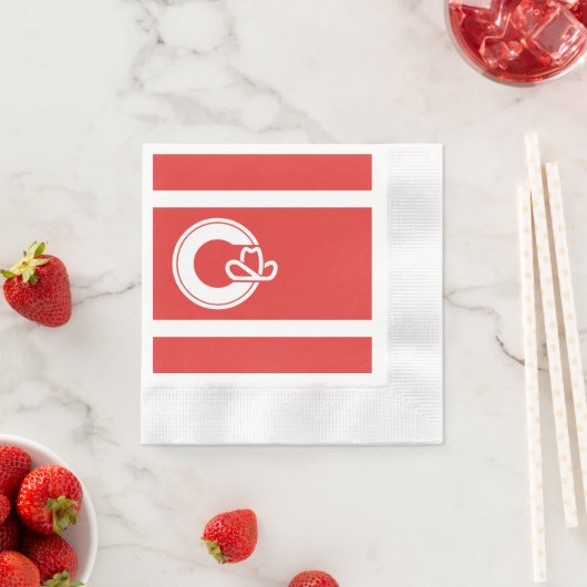 Flagge von Calgary, Alberta Napkins Serviette (Beispiel)