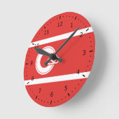 Flagge von Calgary, Alberta Runde Wanduhr (Winkel)