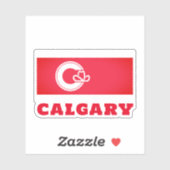 Flagge von Calgary, KANADA Aufkleber (Blatt)