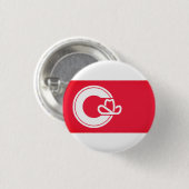 Flagge von Calgary, KANADA Button (Vorne & Hinten)