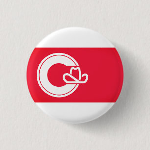 Flagge von Calgary, KANADA Button