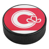 Flagge von Calgary, KANADA Eishockey Puck (3/4)