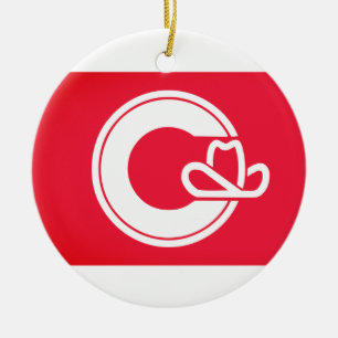 Flagge von Calgary, KANADA Keramik Ornament
