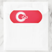 Flagge von Calgary, KANADA Ovaler Aufkleber (Tasche)