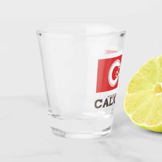 Flagge von Calgary, KANADA Schnapsglas (Links)