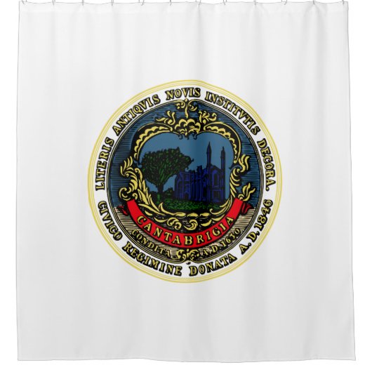 Flagge von Cambridge (Massachusetts) Duschvorhang (Vorderseite)