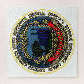 Flagge von Cambridge (Massachusetts) Puzzle (Vertikal)