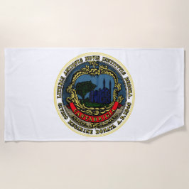 Flagge von Cambridge (Massachusetts) Strandtuch