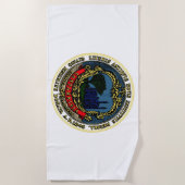 Flagge von Cambridge (Massachusetts) Strandtuch (Vorderseite)