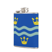 Flagge von Cambridgeshire Hip Flask Flachmann (Links)
