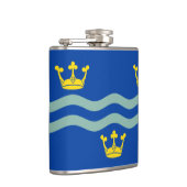 Flagge von Cambridgeshire Hip Flask Flachmann (Rechts)