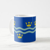 Flagge von Cambridgeshire Kaffeetasse (Vorderseite Links)