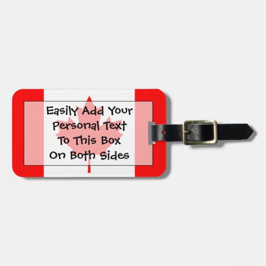 Flagge von Canada Personal Easy ID Gepäckanhänger (Vorderseite horizontal)