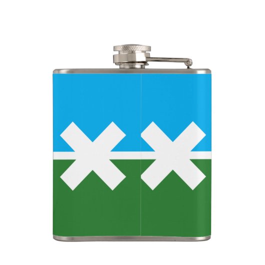 Flagge von Cedar Park, Texas Flachmann (Rückseite)