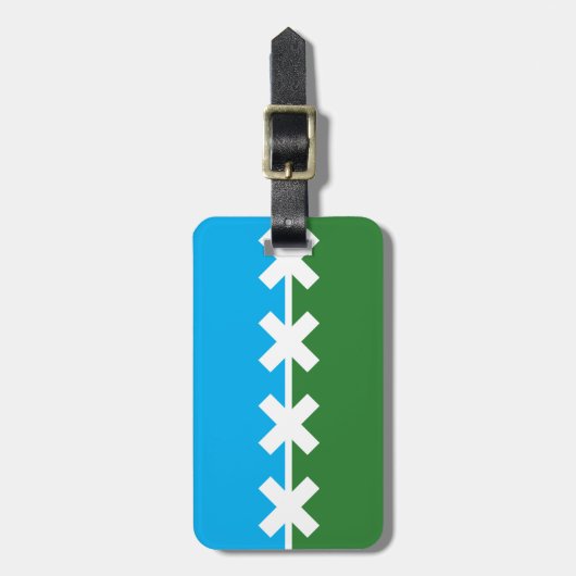 Flagge von Cedar Park, Texas Gepäckanhänger (Vorderseite vertikal)