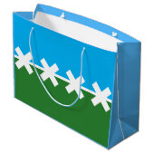 Flagge von Cedar Park, Texas Große Geschenktüte (Rückseite Schrägansicht)