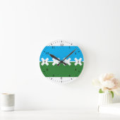 Flagge von Cedar Park, Texas Runde Wanduhr (Zuhause)