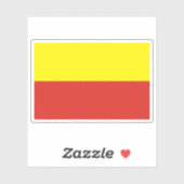 Flagge von České Budějovice, Tschechische Republik Aufkleber (Blatt)