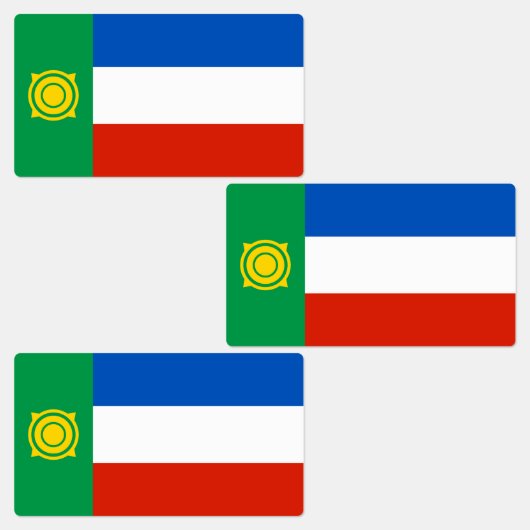 Flagge von Chakassien Etiketten (Gruppe)
