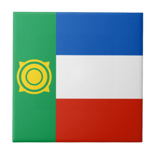 Flagge von Chakassien Fliese
