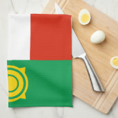 Flagge von Chakassien Geschirrtuch (Viertel Falte)