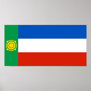 Flagge von Chakassien Poster